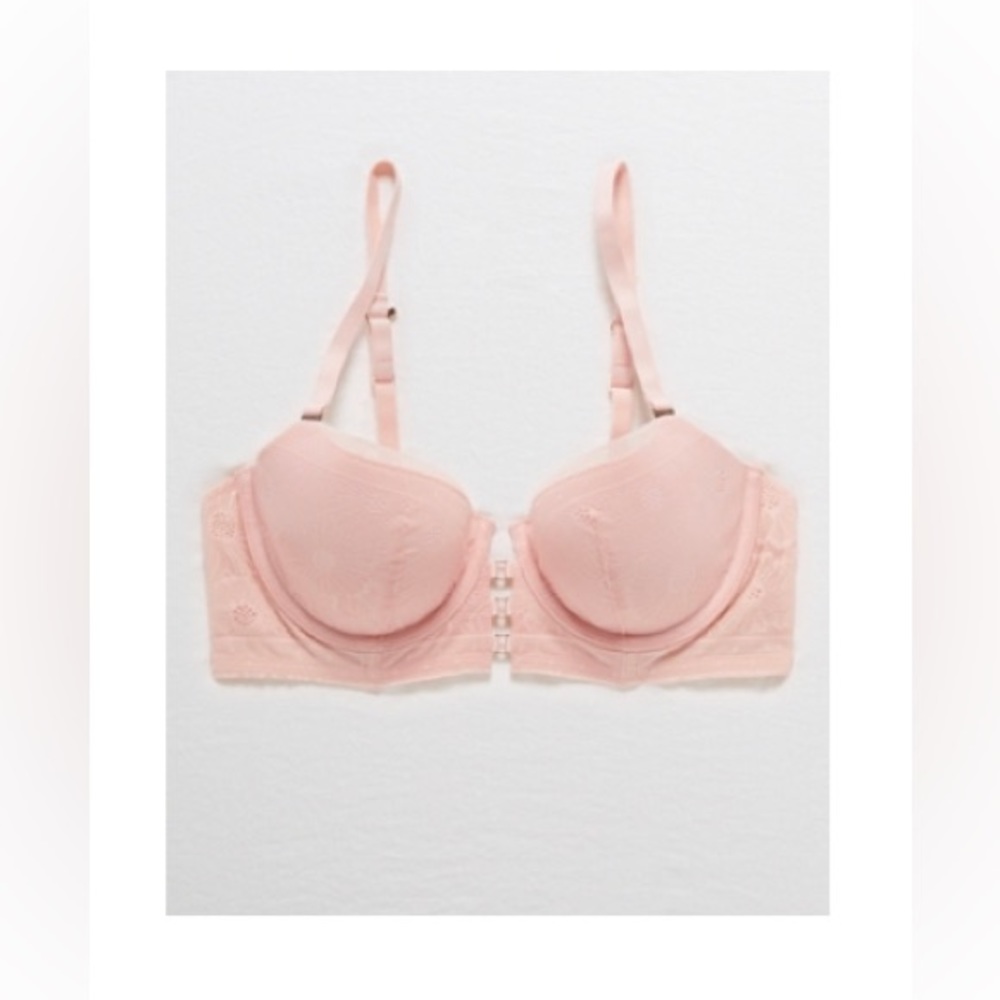 Aerie Real Power Balconette Lightly Lined Bra - Light Pink